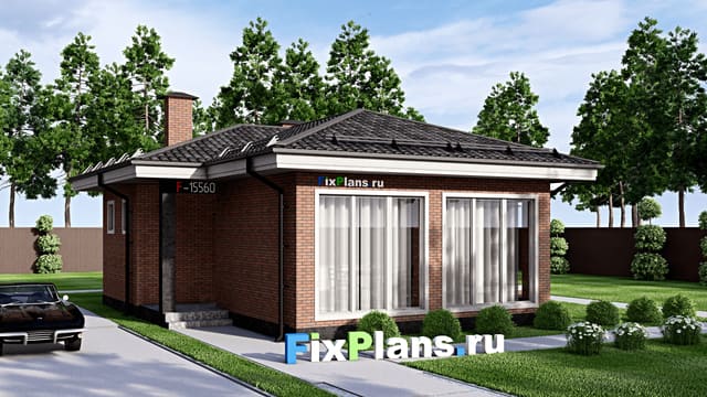 Одноэтажный дом F-15560