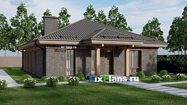 Одноэтажный дом F-5390